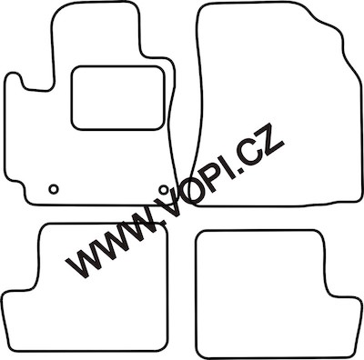 Textil-Autoteppiche Toyota RAV4 5 dveřová 2003 - 2005 Autofit (4754)